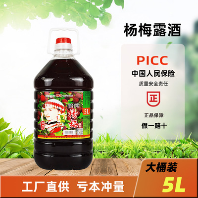 洞乡花杨梅酒靖州特产梅子红酒5L大桶好喝女士低度甜水果酒X0451