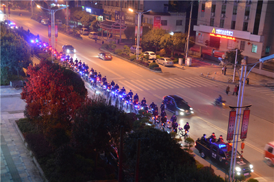 靖州167名警力集中夜巡